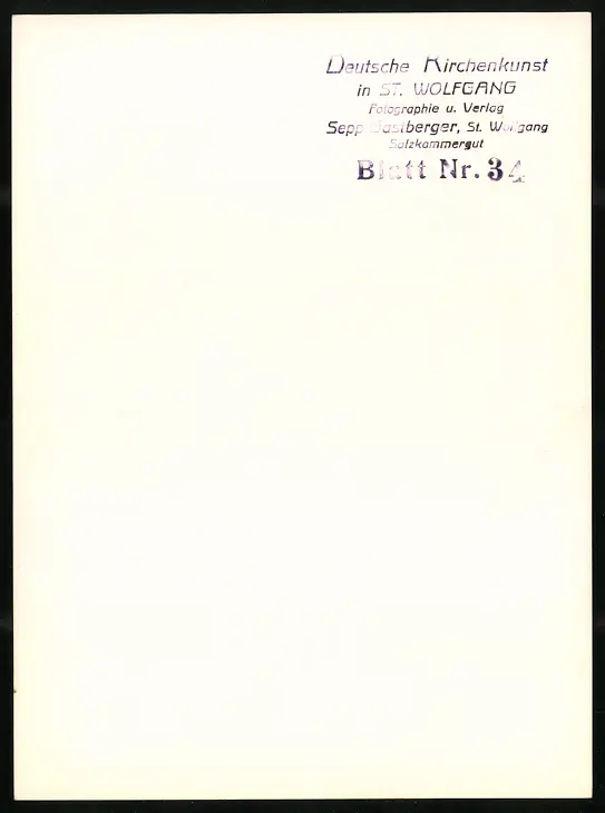 42 Fotografien Sepp Gastberger, St. Wolfgang, Ansicht St. Wolfgang / Salzkammergut, Wallfahrtskirche Innenansichten 45