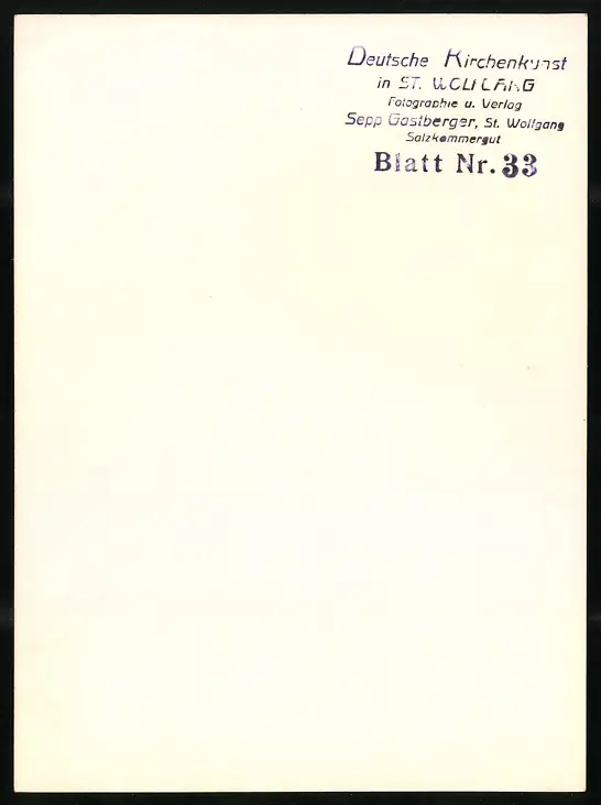 42 Fotografien Sepp Gastberger, St. Wolfgang, Ansicht St. Wolfgang / Salzkammergut, Wallfahrtskirche Innenansichten 49