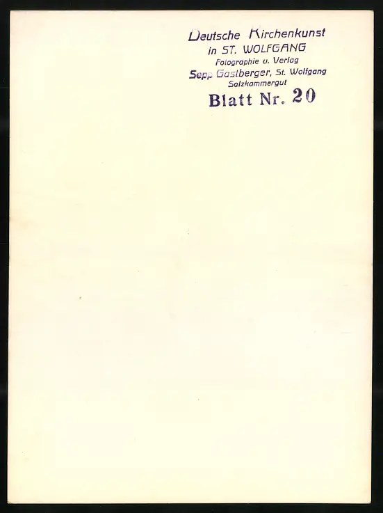 42 Fotografien Sepp Gastberger, St. Wolfgang, Ansicht St. Wolfgang / Salzkammergut, Wallfahrtskirche Innenansichten 50