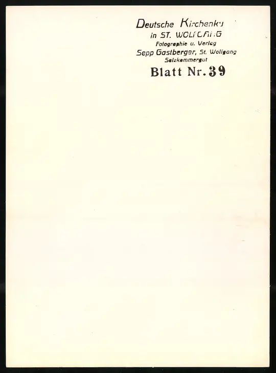42 Fotografien Sepp Gastberger, St. Wolfgang, Ansicht St. Wolfgang / Salzkammergut, Wallfahrtskirche Innenansichten 51