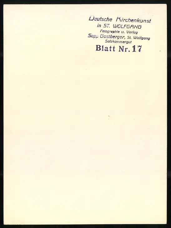 42 Fotografien Sepp Gastberger, St. Wolfgang, Ansicht St. Wolfgang / Salzkammergut, Wallfahrtskirche Innenansichten 54