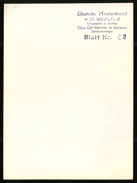 42 Fotografien Sepp Gastberger, St. Wolfgang, Ansicht St. Wolfgang / Salzkammergut, Wallfahrtskirche Innenansichten 55