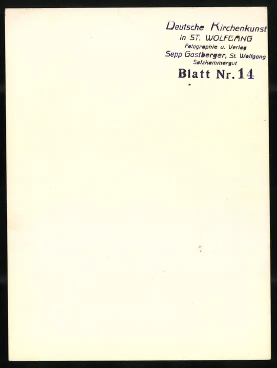 42 Fotografien Sepp Gastberger, St. Wolfgang, Ansicht St. Wolfgang / Salzkammergut, Wallfahrtskirche Innenansichten 60
