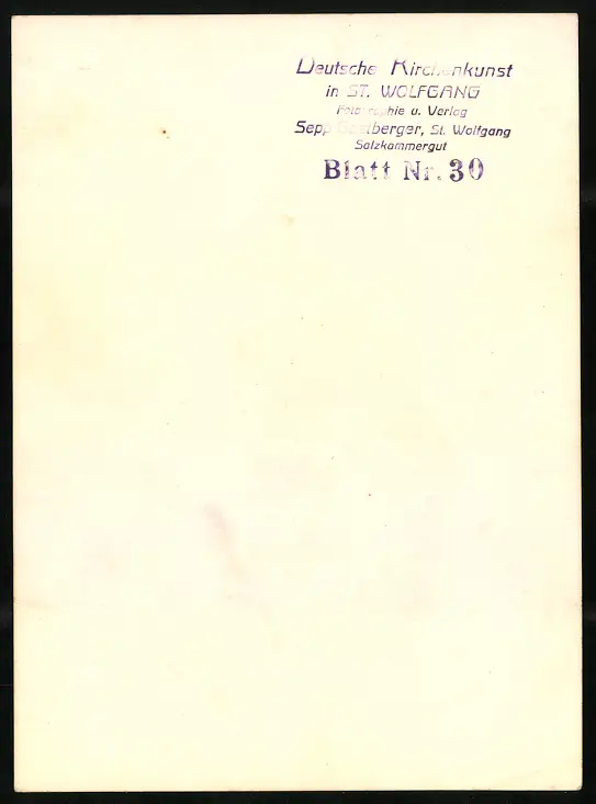 42 Fotografien Sepp Gastberger, St. Wolfgang, Ansicht St. Wolfgang / Salzkammergut, Wallfahrtskirche Innenansichten 61