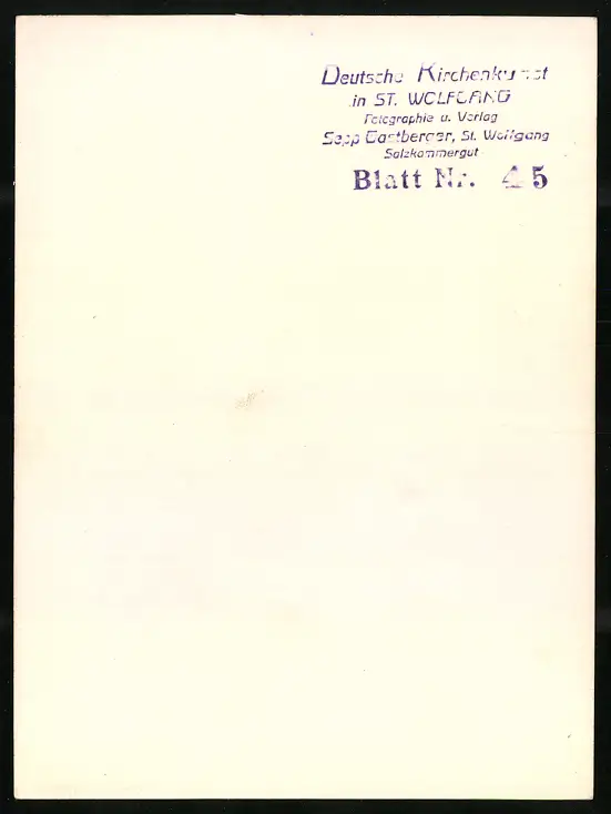 42 Fotografien Sepp Gastberger, St. Wolfgang, Ansicht St. Wolfgang / Salzkammergut, Wallfahrtskirche Innenansichten 63