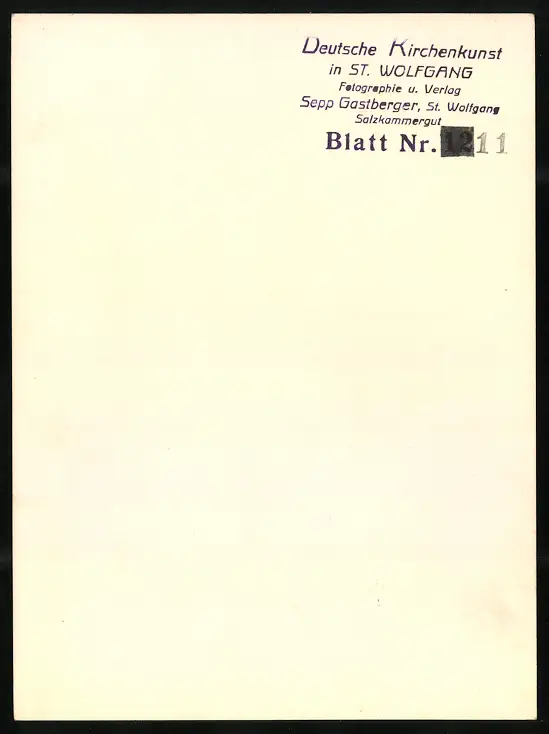 42 Fotografien Sepp Gastberger, St. Wolfgang, Ansicht St. Wolfgang / Salzkammergut, Wallfahrtskirche Innenansichten 66