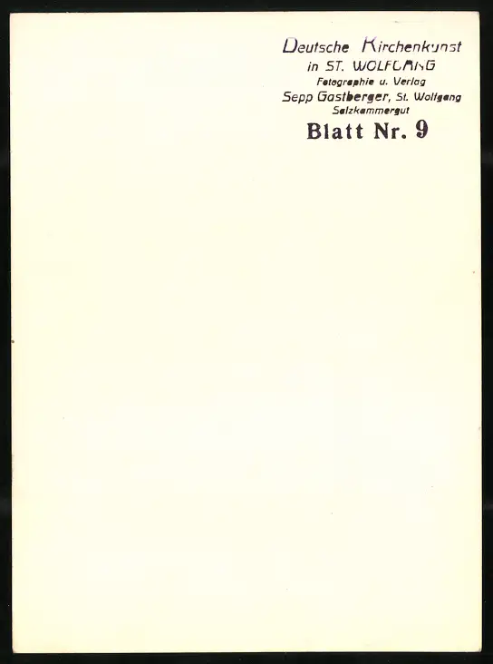 42 Fotografien Sepp Gastberger, St. Wolfgang, Ansicht St. Wolfgang / Salzkammergut, Wallfahrtskirche Innenansichten 70