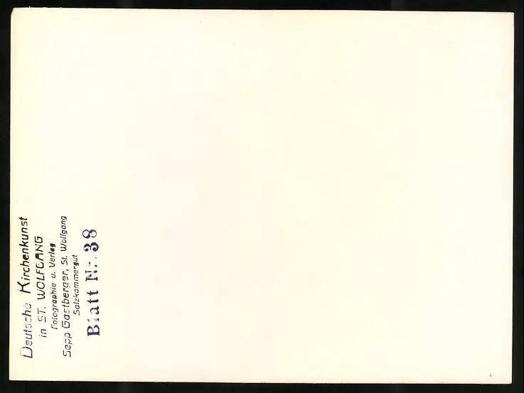42 Fotografien Sepp Gastberger, St. Wolfgang, Ansicht St. Wolfgang / Salzkammergut, Wallfahrtskirche Innenansichten 71