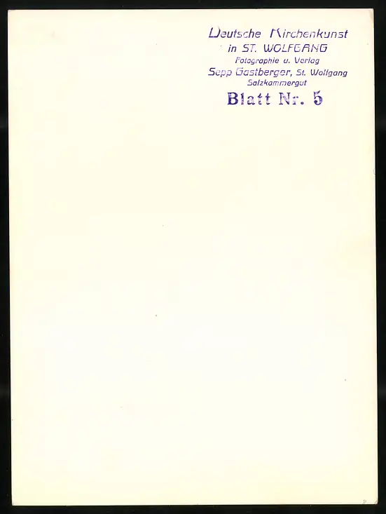 42 Fotografien Sepp Gastberger, St. Wolfgang, Ansicht St. Wolfgang / Salzkammergut, Wallfahrtskirche Innenansichten 78