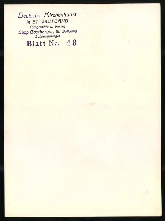 42 Fotografien Sepp Gastberger, St. Wolfgang, Ansicht St. Wolfgang / Salzkammergut, Wallfahrtskirche Innenansichten 79