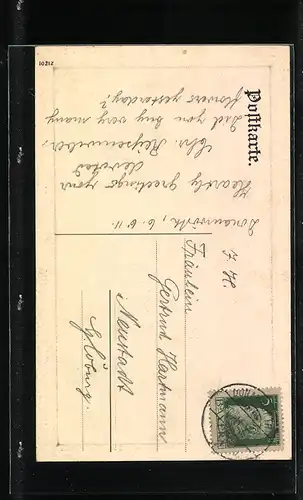 AK Donauwörth, Partie an der alten Stadtmauer