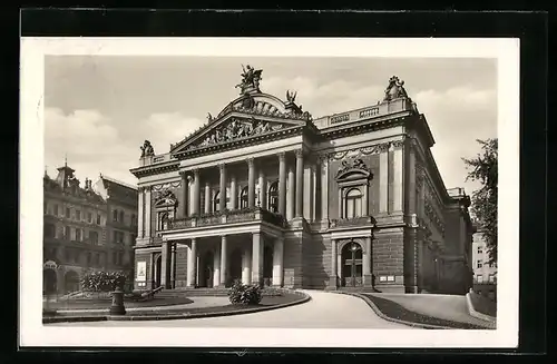 AK Brünn, Blick auf das Stadttheater