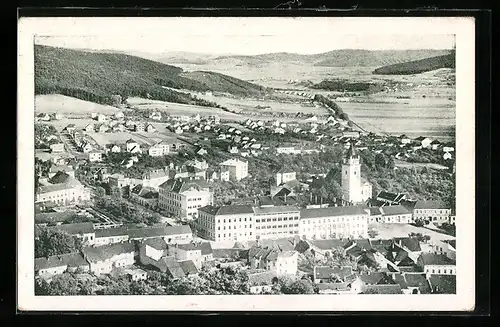 AK Tischnowitz, Blick von oben auf den Ort