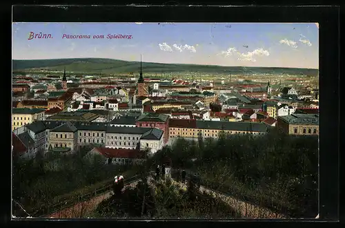 AK Brünn / Brno, Panorama vom Spielberg