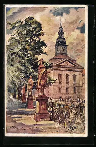 Künstler-AK Brünn, Altes Landhaus am Dominikanerplatz