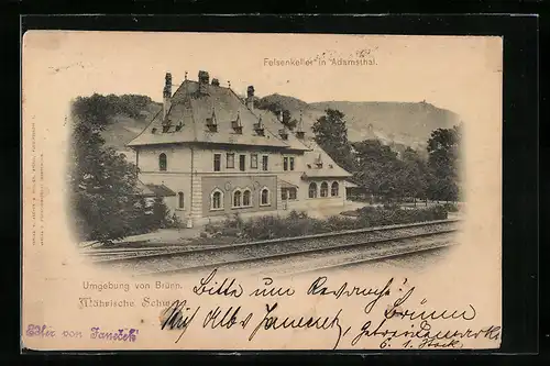 AK Adamsthal, Felsenkeller mit Bahnstrecke