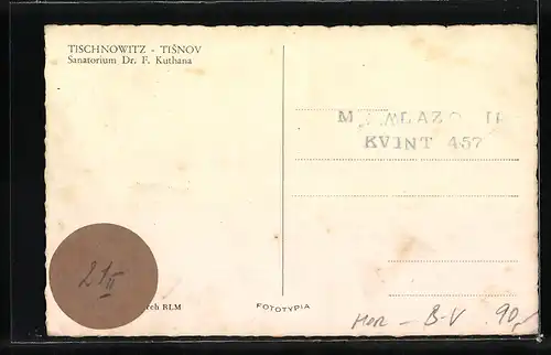 AK Tischnowitz, Sanatorium Dr. F. Kuthana