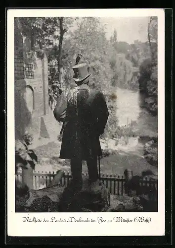 AK Münster /Westf., Rückseite des Landes-Denkmals im Zoo