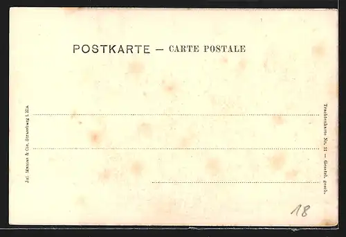 AK Elsässer und Lothringer in elsass-lothringischer Tracht am Tisch