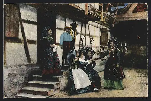 AK In einem elsässischen Bauernhaus