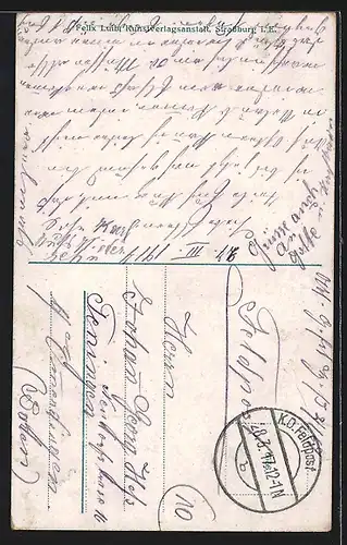 Künstler-AK Frau in Elsässer Tracht ermahnt den Herren nicht so viel zu trinken