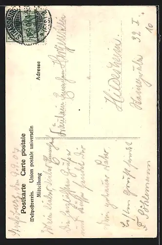 AK Elsässer Pärchen in Tracht