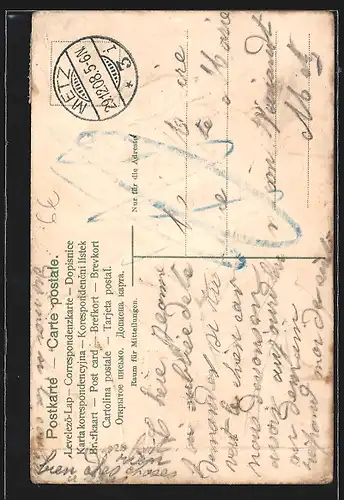 AK Junge hübsche Frau in Lothringer Tracht