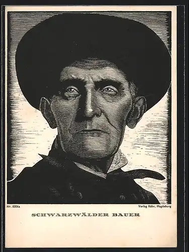 AK Schwarzwälder Bauer in Tracht