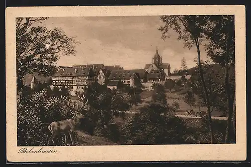 AK Bebenhausen, Schloss mit Hirsch