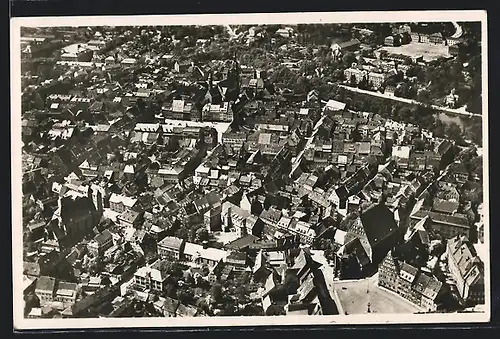 AK Freiberg, Totalansicht, Fliegeraufnahme