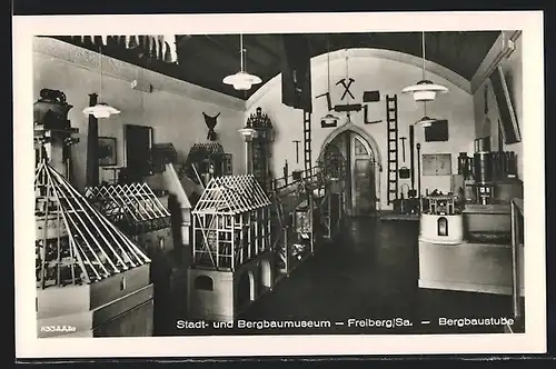 AK Freiberg /Sa., Stadt- und Bergbaumuseum, Bergbaustube