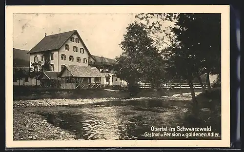 AK Obertal, Gasthaus und Pension Zum goldenen Adler
