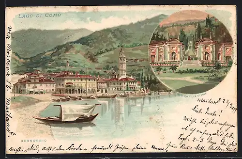Künstler-AK Cernobbio, Lago di Como, Mosaico Villa d`Este