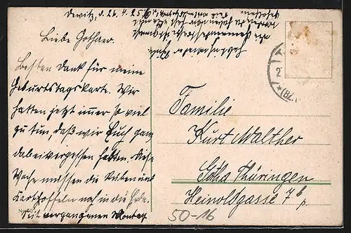 AK Leipzig, Zoologischer-Garten, Löwe und Löwin