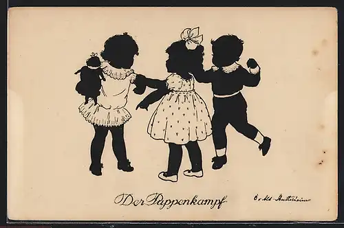 Künstler-AK Ov.Alt-Stutterheim: Der Puppenkampf