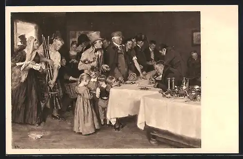 AK Gold gab ich für Eisen!, Volksopfer 1813, Männer und Frauen geben ihren Schmuck her