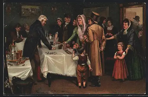 Künstler-AK Aus grosser Zeit, Volksopfer 1813, Befreiungskriege