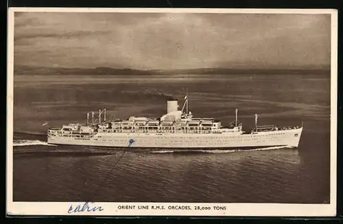 AK Orient Line Passagierschiff R.M.S. Orcades