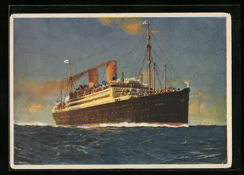 AK Norddeutscher Lloyd Bremen, Doppelschraubendampfer Sierra Cordoba in voller Fahrt