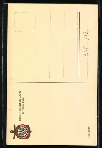 AK Hochseetorpedoboot S96 in voller Fahrt