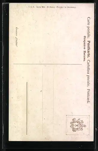 Künstler-AK Kriegsschiff Kreuzer Undine mit Begleitbooten