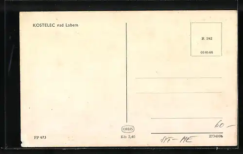 AK Kostelec nad Labem, Strassenpartie mit Restaurant