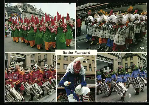 AK Basel, Festzüge bei der Basler Fasnacht, Tambouristen, Fasching