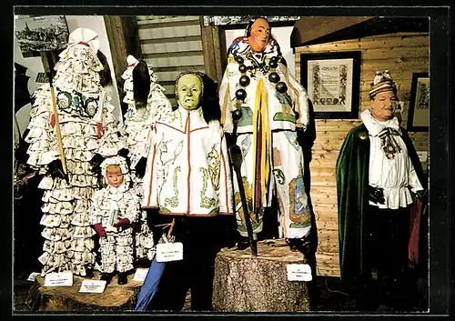 AK Bad Dürrheim, Narrenschopf, Narrenzunft Bad Dürrheim, Schwäbisch-alemannische Narrenschau, Fasching