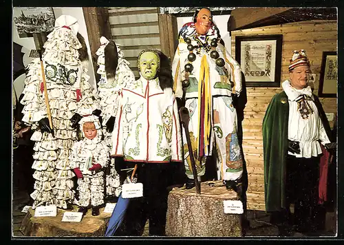 AK Bad Dürrheim, Narrenschopf, Narrenzunft Bad Dürrheim, Schwäbisch-alemannische Narrenschau, Fasching