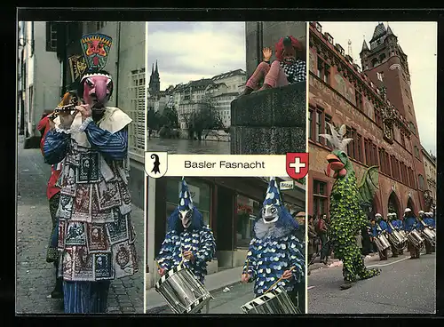 AK Basel, Tambouristen bei der Basler Fasnacht, Fasching