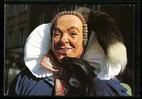 AK Villingen, Historische Villinger Fasnet, Surhebel im Blauhemd, Fasching