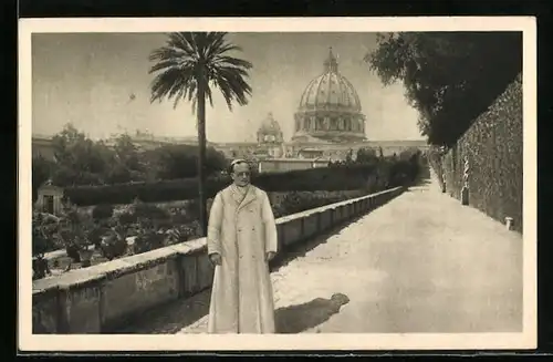 AK Sua Santita Pio XI nei giardini Vaticani