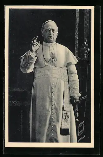 AK Papst Pius XI. im Talar