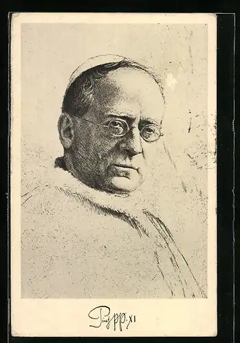 AK Portrait Papst Pius XI.